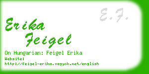 erika feigel business card